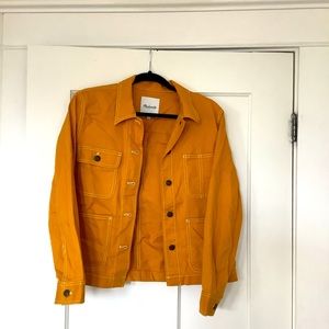 Madewell yellow utility chore jacket size small lightly worn